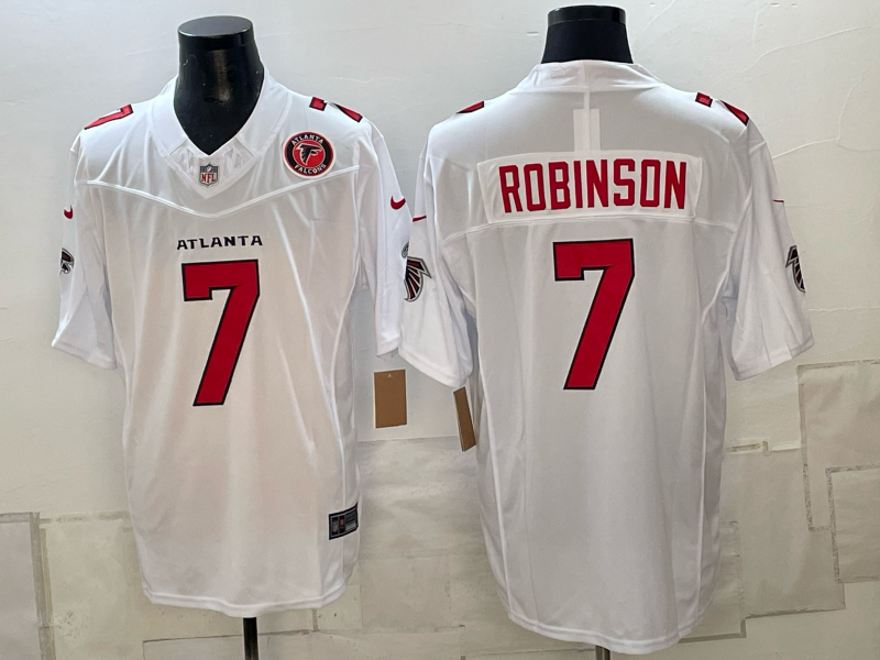 Men 2026 Atlanta Falcons #7 Robinson white Nike Limited NFL Jersey 101102
